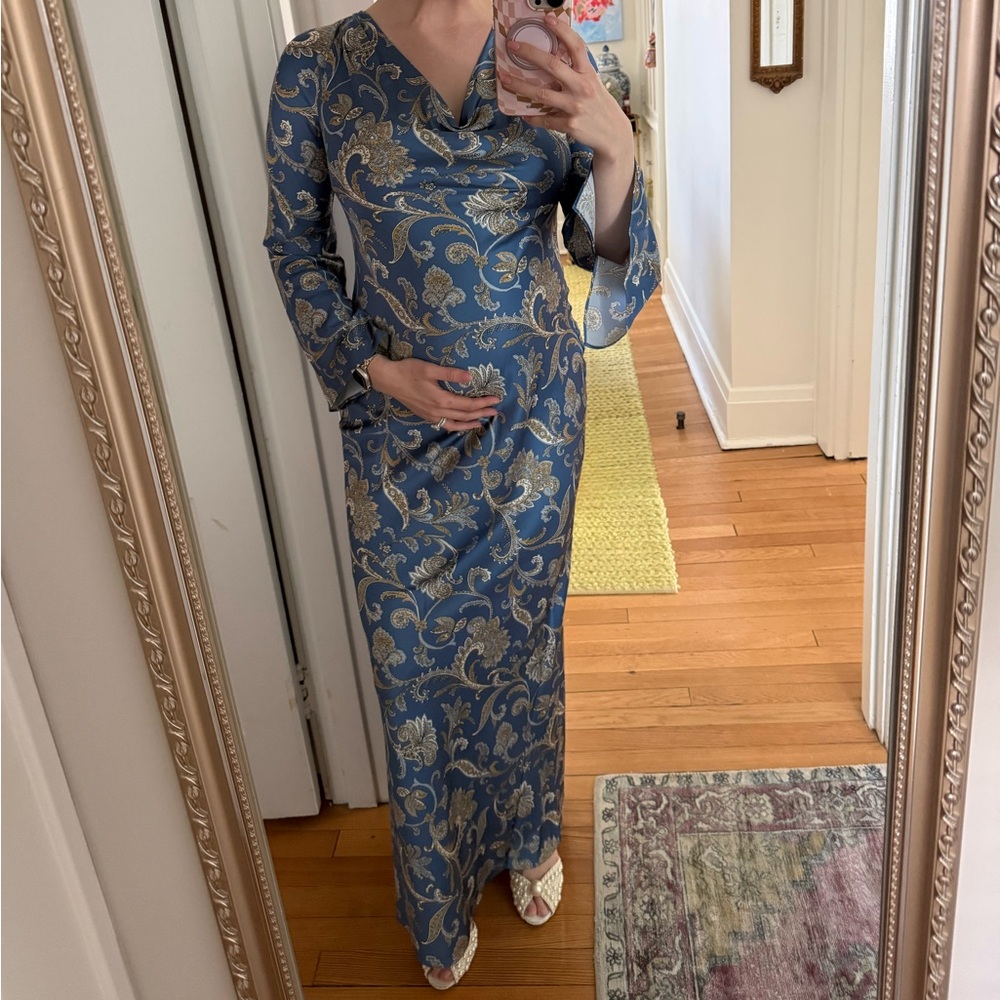 Veronica Beard Ember Silk-Blend Maxi Dress - Picture 5 of 5